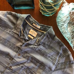 Quicksilver (Large) Grey & Black Aloha Shirt